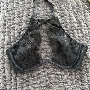 Agent Provocateur Black Lace Halter Bra